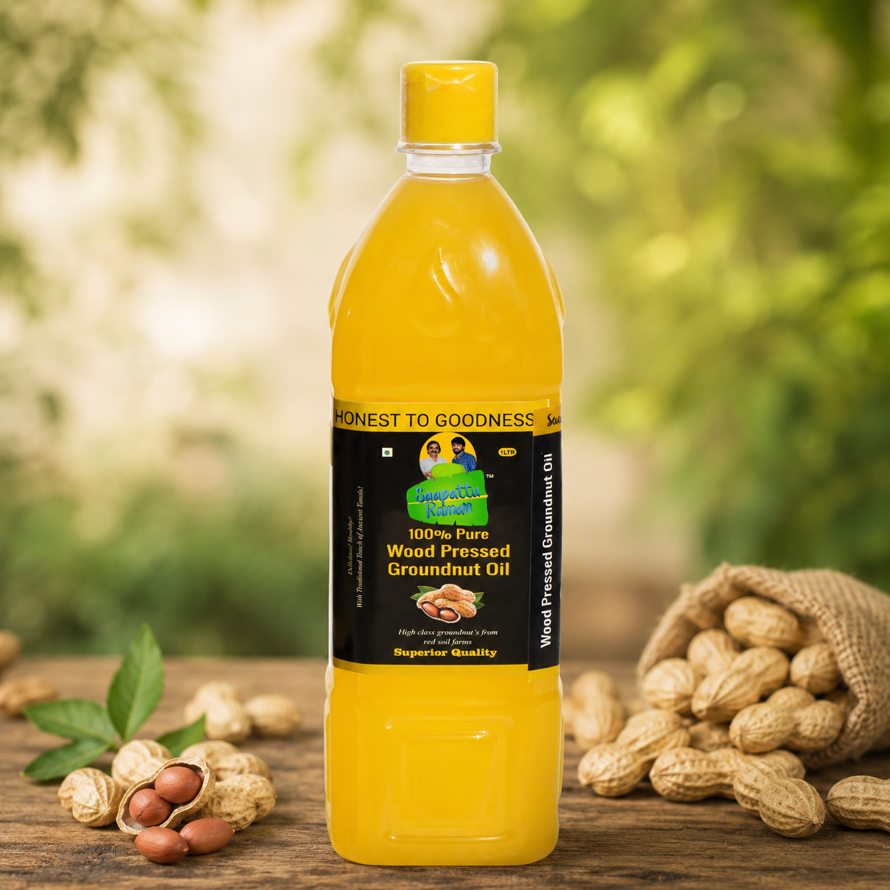 Wood Cold Pressed Groundnut Oil 1 litre
