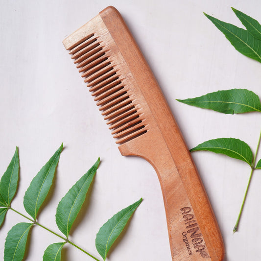 Neem Wood Comb( with handle)