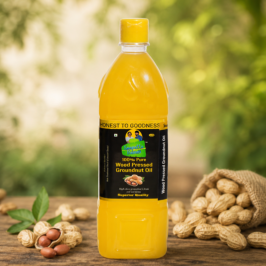 Wood Cold Pressed Groundnut Oil 1 litre